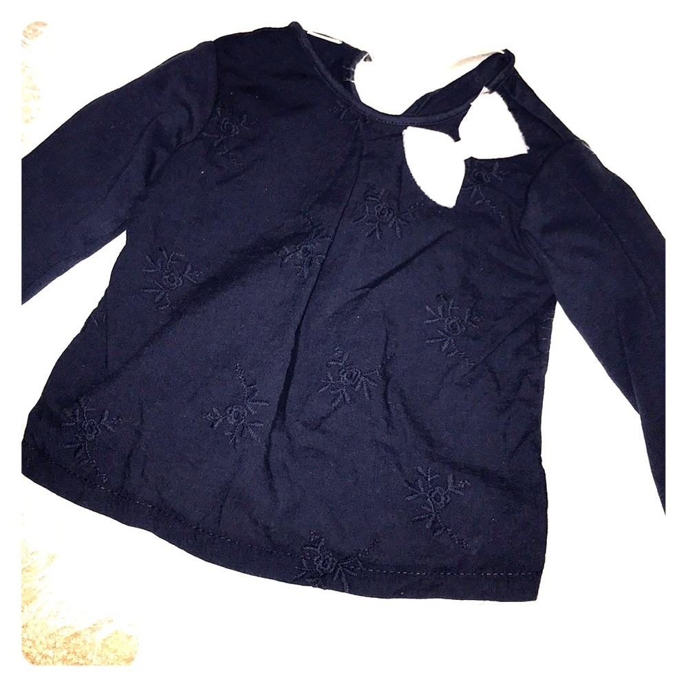 Zara Navy blue long sleeve shirt